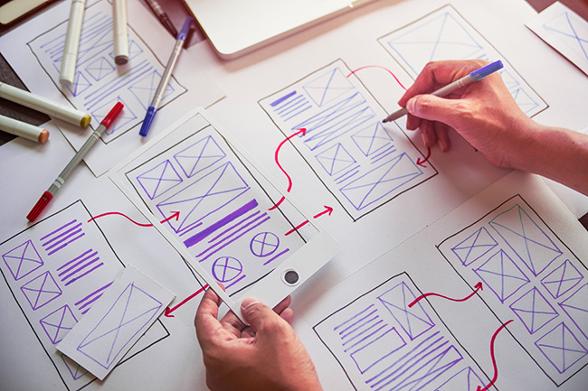 représentation schématique de la structure d'un site web